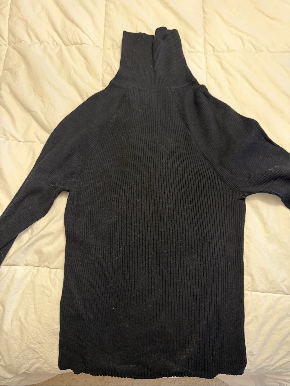 Banana Republic Black Ribbed Crewneck Sweater